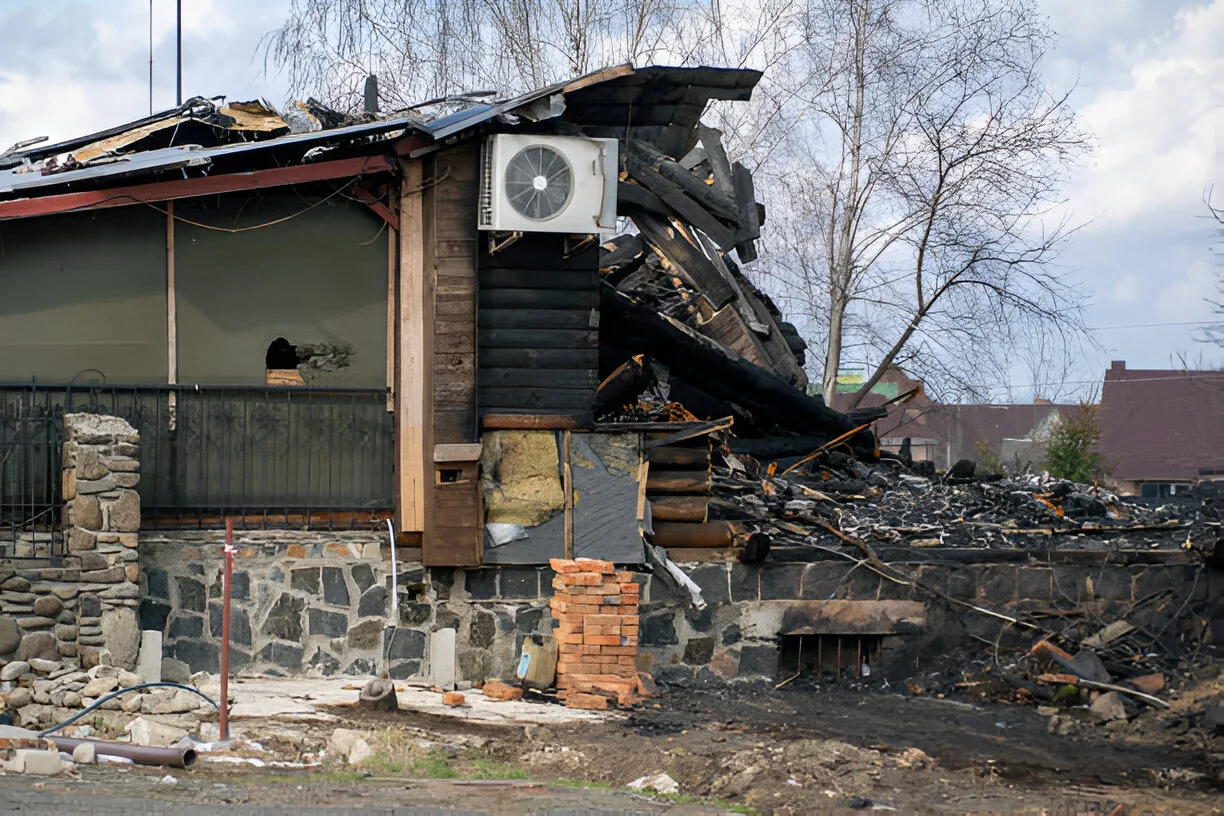 fire damaged house in Hartford