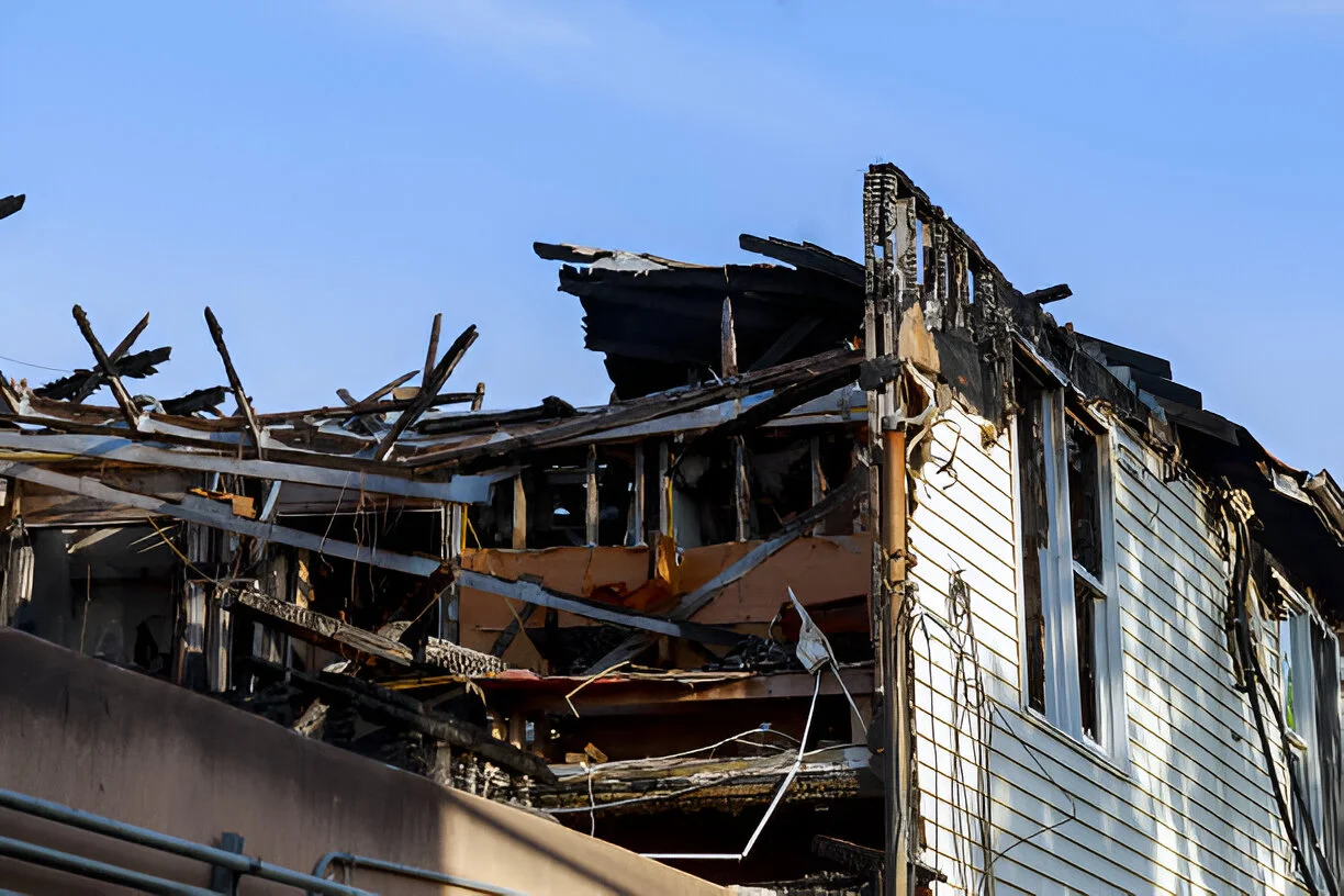 fire damaged house stamford